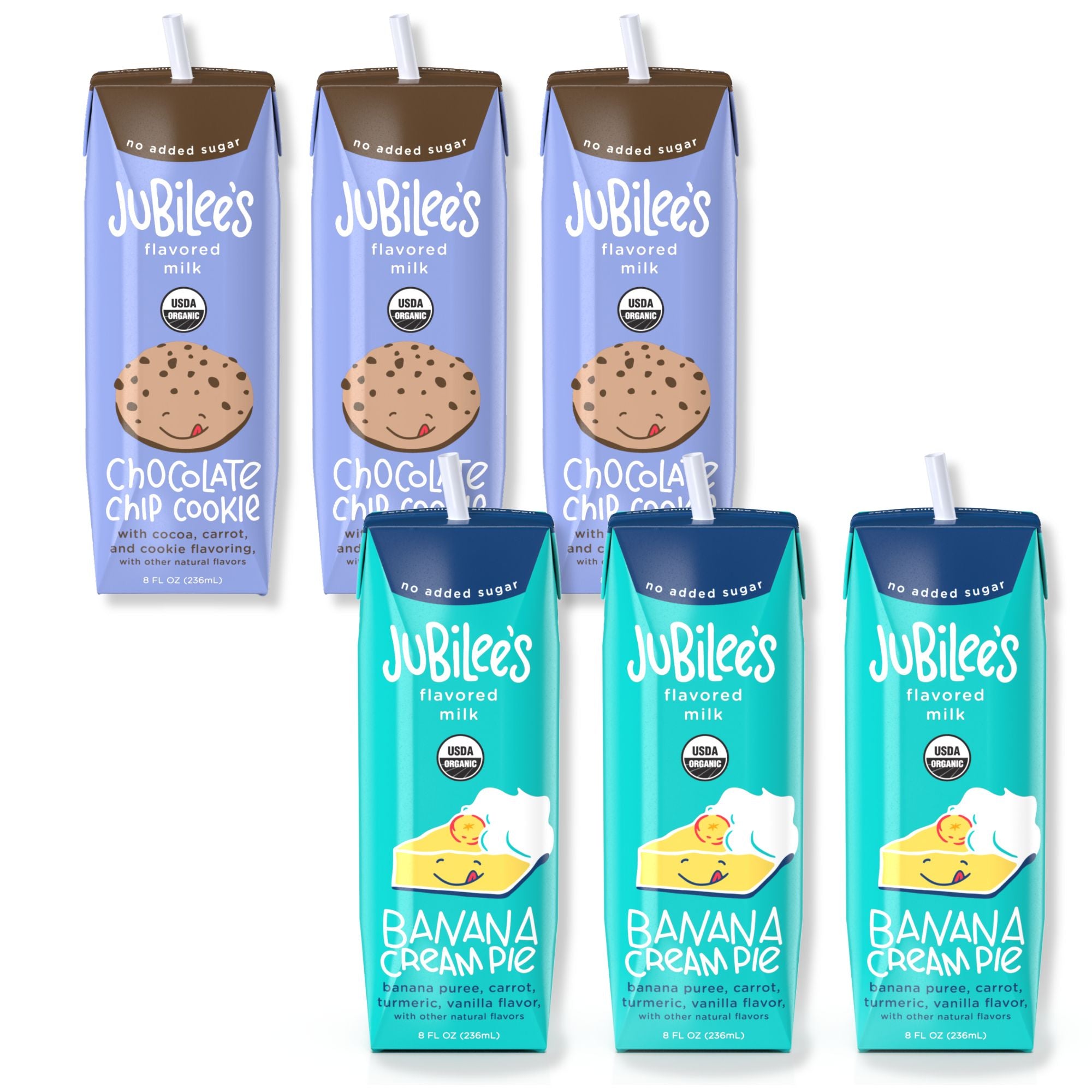 Chocolate Chip Cookie + Banana Cream Pie Milk Boxes, Multi-pack, 6