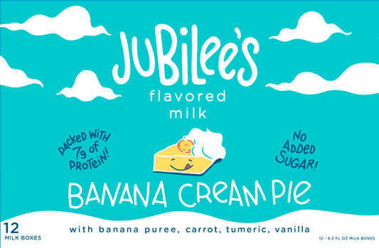 (Pre-order) Banana Cream Pie Organic Whole Milk Boxes, 12-pack