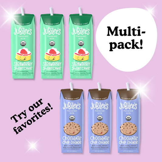Chocolate Chip Cookie + Strawberry Shortcake Flavored Milk, Multi-pack (6 ct)