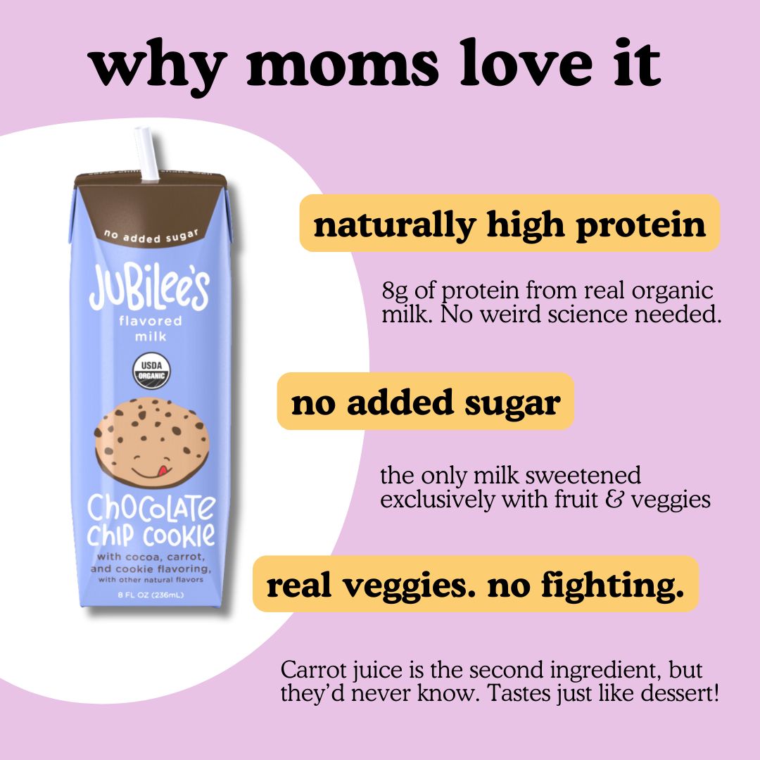 Chocolate Chip Cookie Organic Whole Milk Box (single 8 oz) – Jubilee's