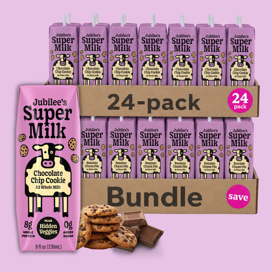 Jubilee's Chocolate Chip Cookie Super Milk, A2, 24-pack